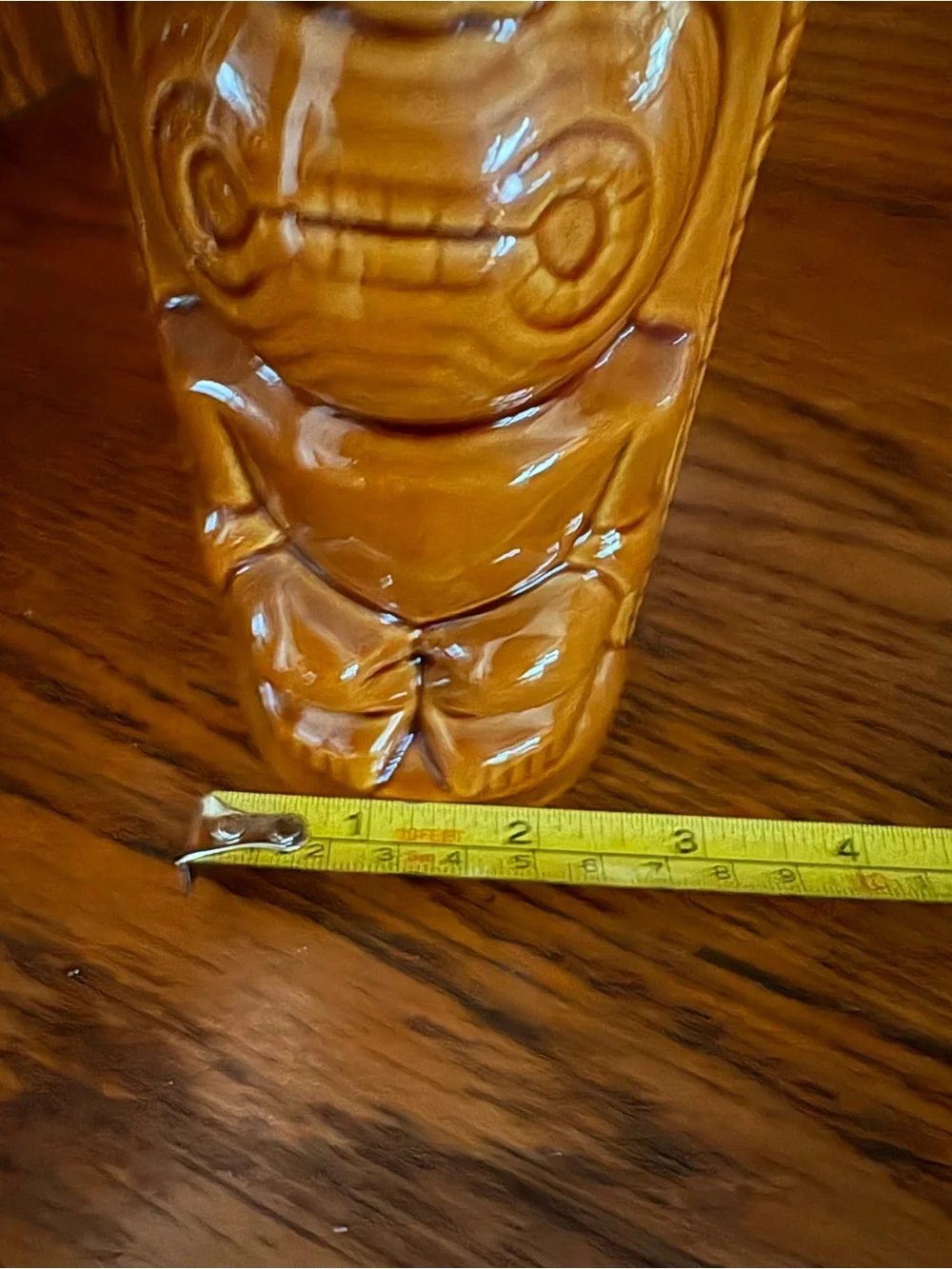Vintage Pair of brown ceramic Ku Tiki Mugs Brown MCM EUC